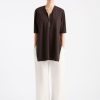 Clothing Mela Purdie | Mela Purdie Powder Knit V Zip Tunic