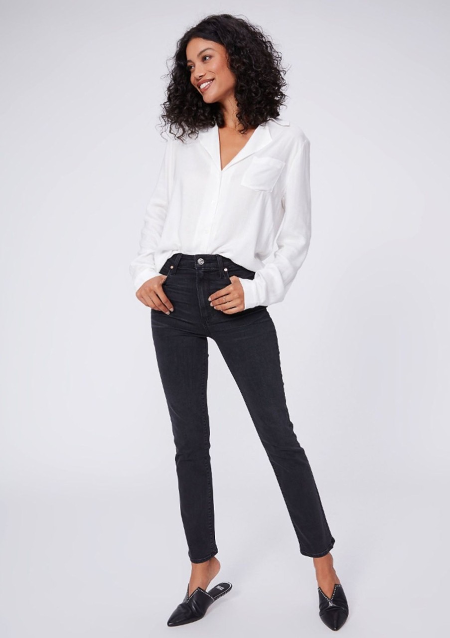 Clothing Paige Denim | Paige Denim Ultra High Rise Cindy Black Willow