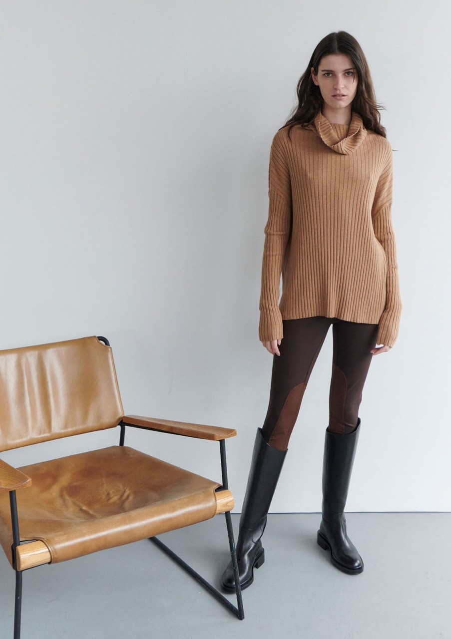 Clothing POL Clothing | Pol Clothing Crielle Ribbed Rollneck Fox