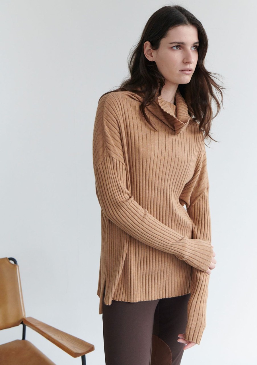 Clothing POL Clothing | Pol Clothing Crielle Ribbed Rollneck Fox