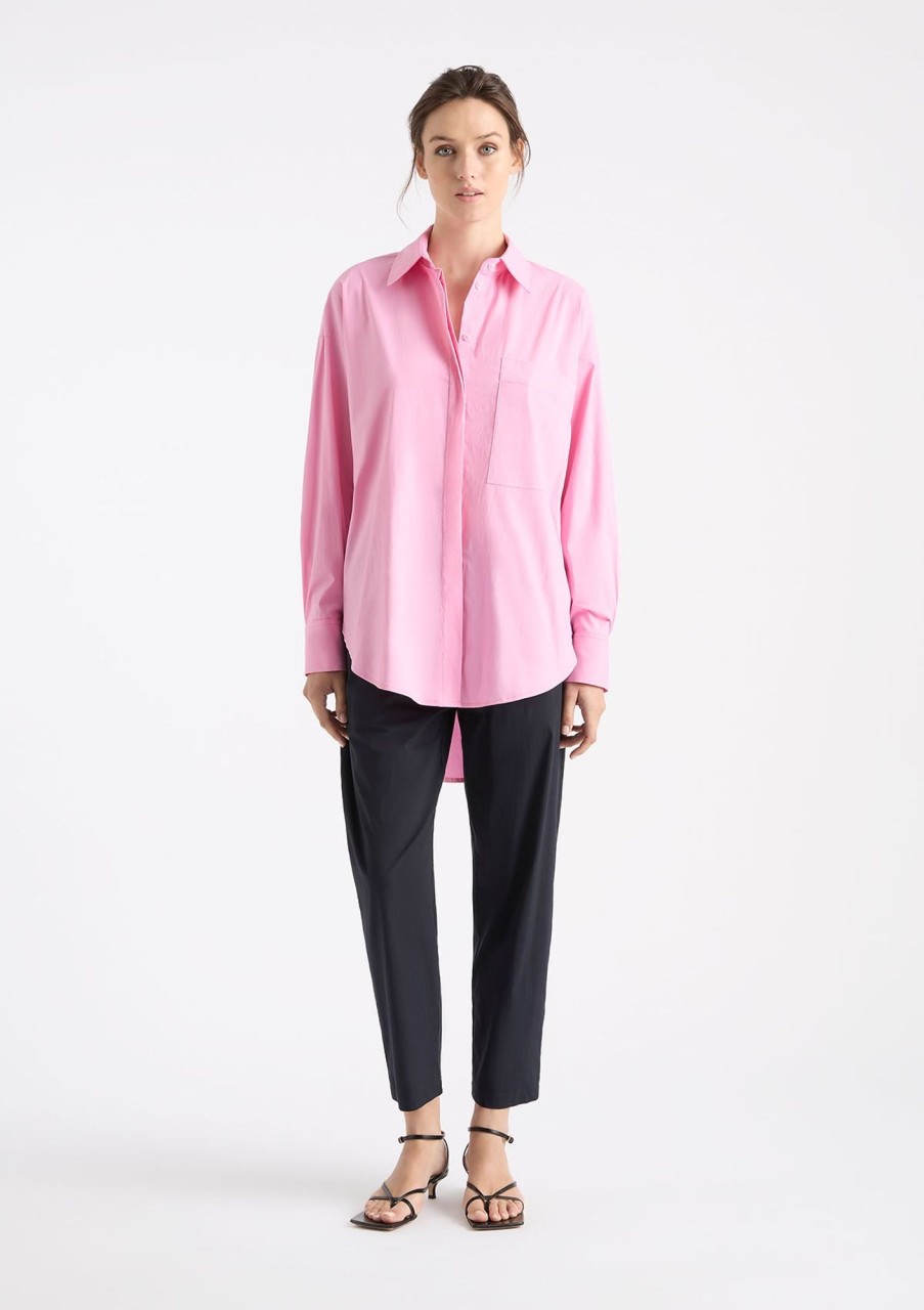 Clothing Mela Purdie | Mela Purdie Microprene Relaxed Pocket Shirt