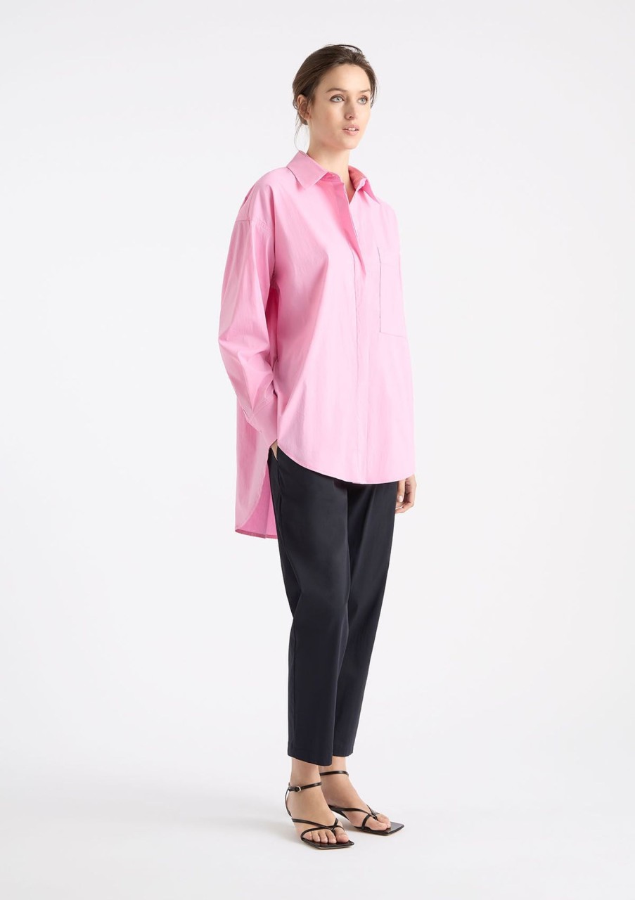 Clothing Mela Purdie | Mela Purdie Microprene Relaxed Pocket Shirt