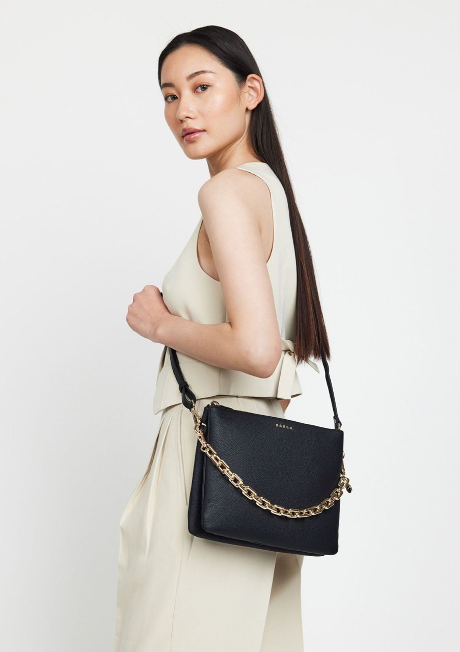 Accessories SABEN | Saben Matilda Crossbody Bag Black Chunky Chain