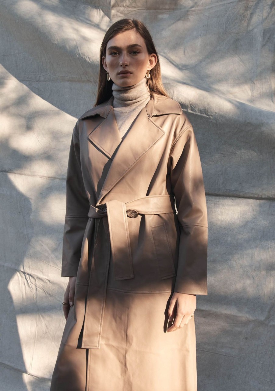 Clothing Elka Collective | Elka Collective Bamford Trench Taupe