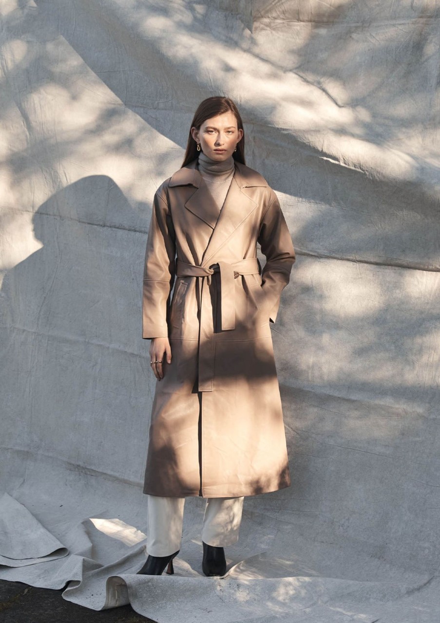 Clothing Elka Collective | Elka Collective Bamford Trench Taupe