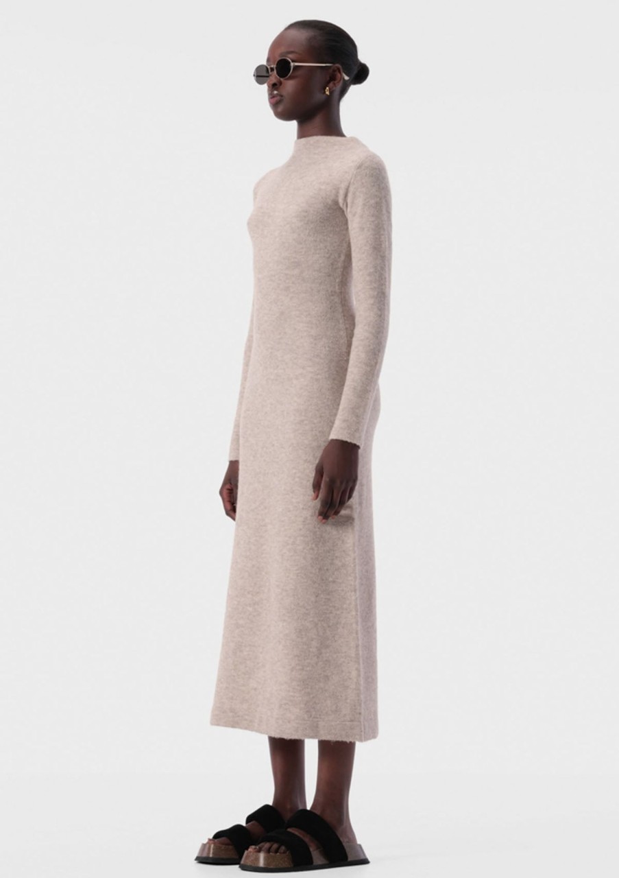 Clothing Elka Collective | Elka Collective Oslo Knit Dress Oatmarle