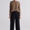 Clothing POL Clothing | Pol Clothing Willa Striped Knit Toffee Black