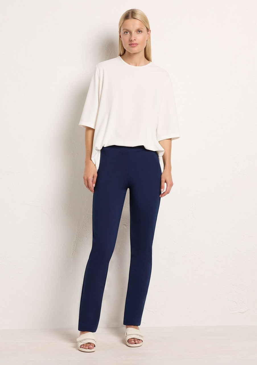 Clothing Mela Purdie | Mela Purdie Polished Ponte Slim Leg Pant