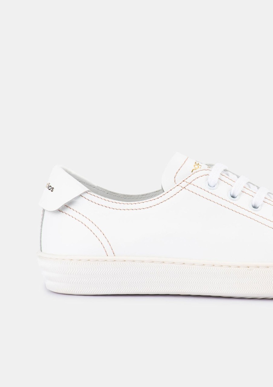 Accessories Department of Finery | Dof Eden Sneaker White Tan Stitch