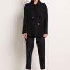 Clothing Mela Purdie | Mela Purdie Polished Ponte Profile Blazer Black