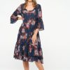 Clothing One Season | One Season Valentina Dress Cyprus Navy