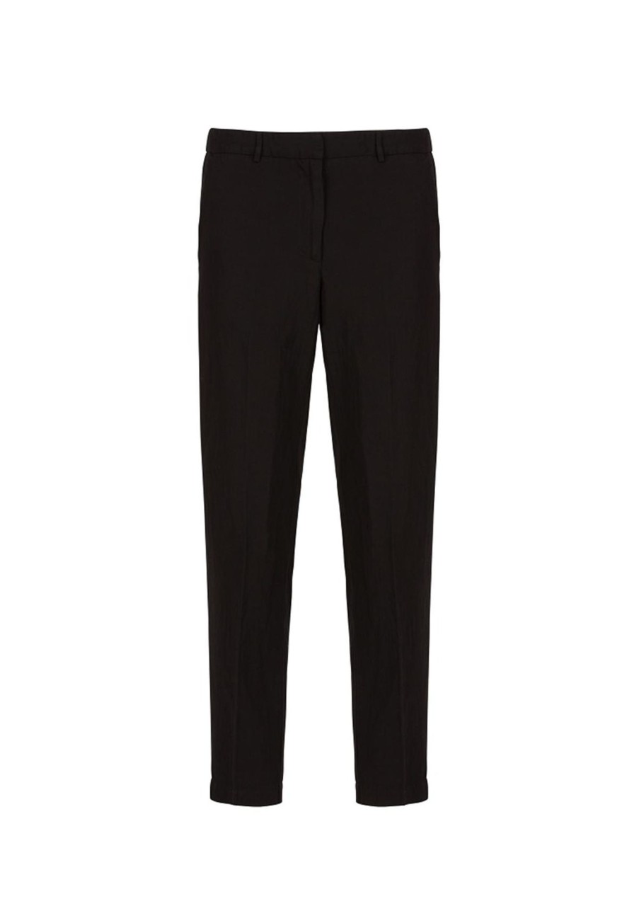 Clothing PROMANDÈRE | Pomandere Linen Crop Trouser Ivory