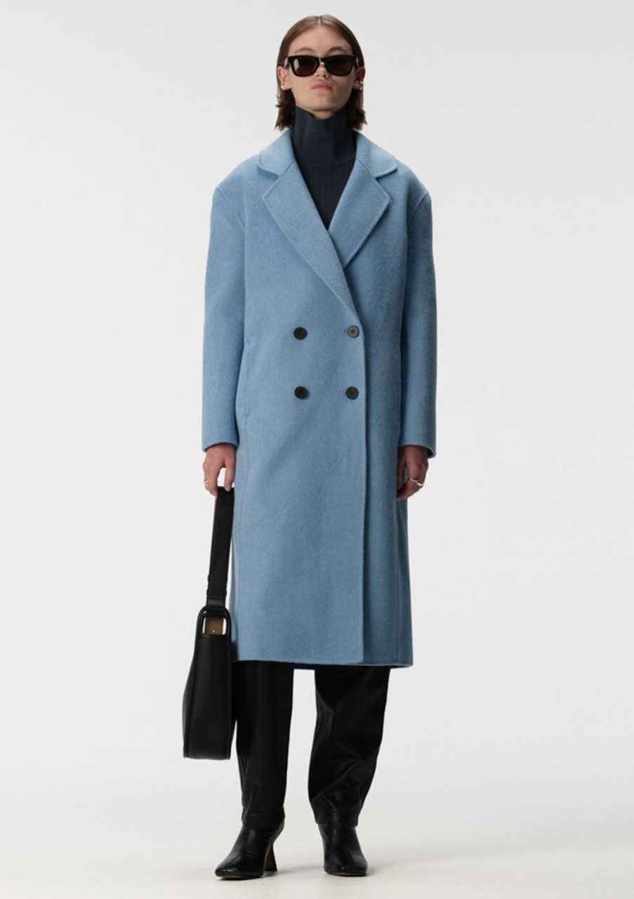 Clothing Elka Collective | Elka Collective Analina Coat Cornflower Blue