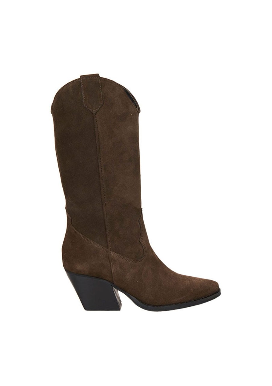 Accessories Estilo Emporio | Estilo Emporio Lancer Suede Boot Choc Suede