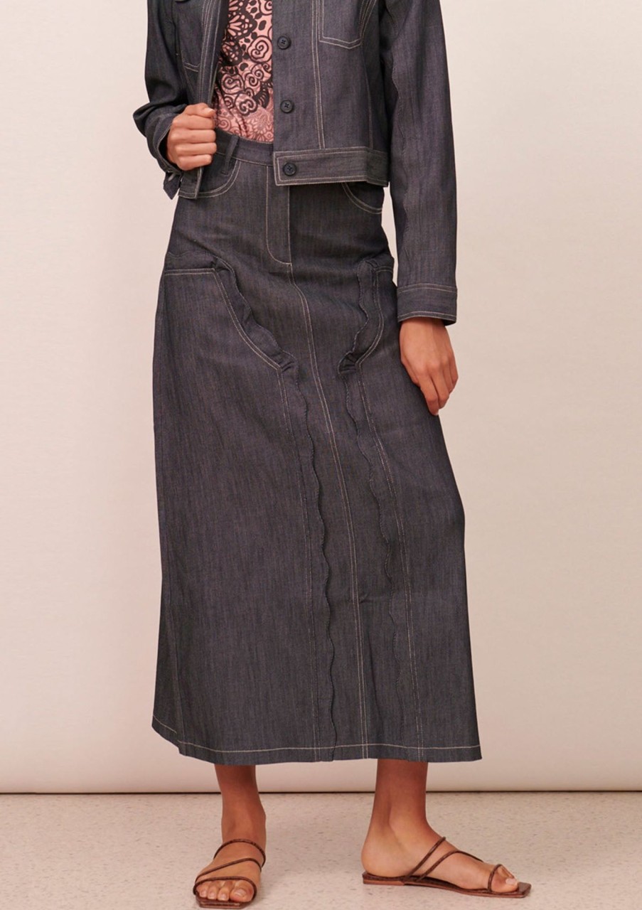 Clothing Apartment Clothing | Apartment Clothing Thea Maxi Skirt Denim