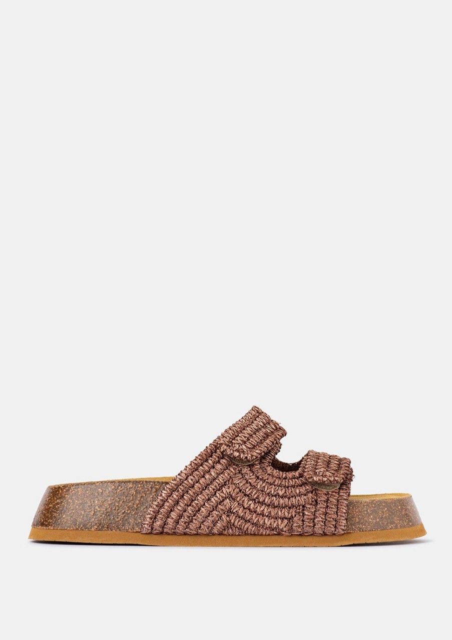 Accessories Department of Finery | Dof Studios Tropea Sandals Mocha Raffia