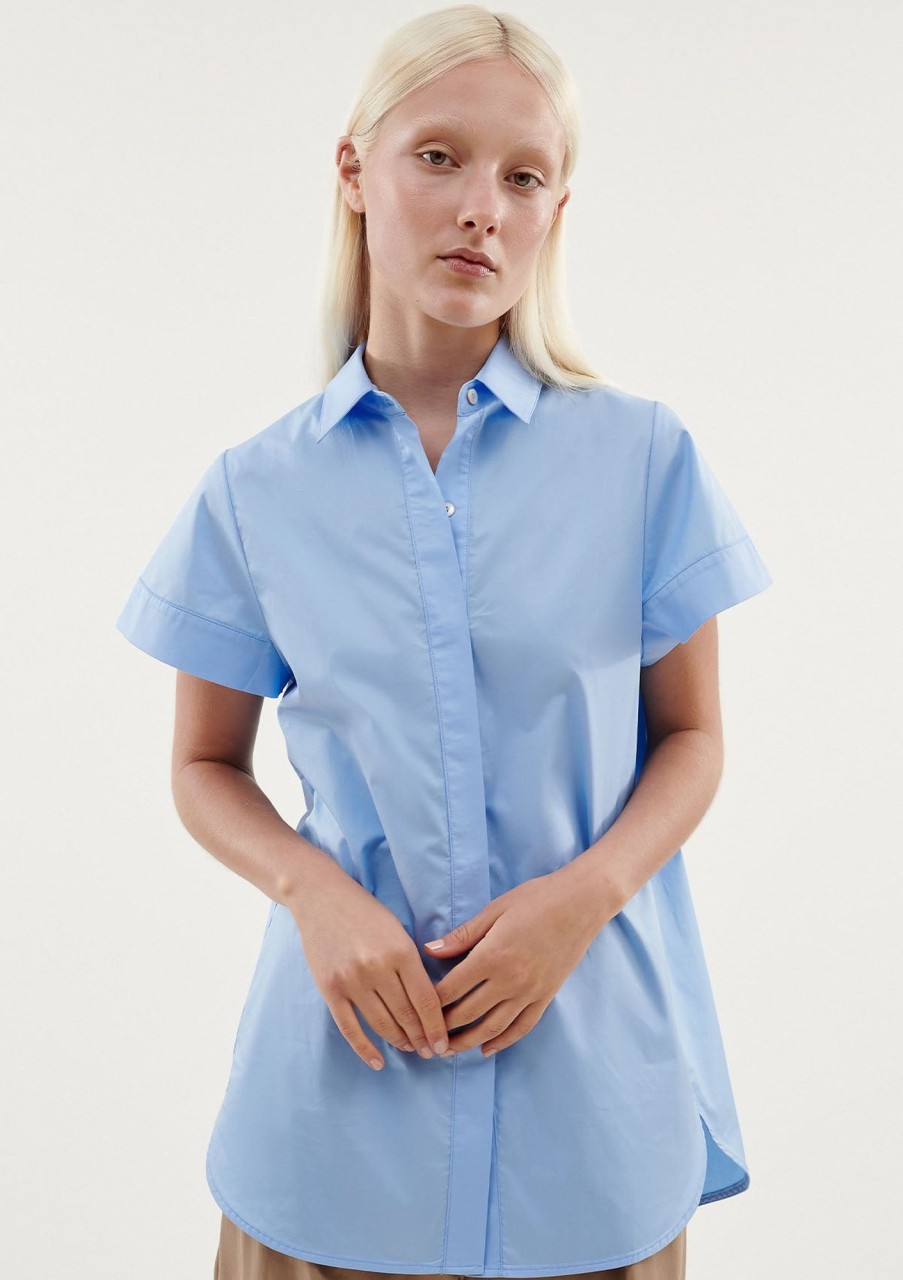 Clothing Layer'd | Layer'D Hille Shirt Icy Blue