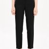 Clothing PROMANDÈRE | Pomandere Linen Crop Trouser Ebony