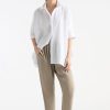 Clothing Mela Purdie | Mela Purdie Pure Linen Soft Capri