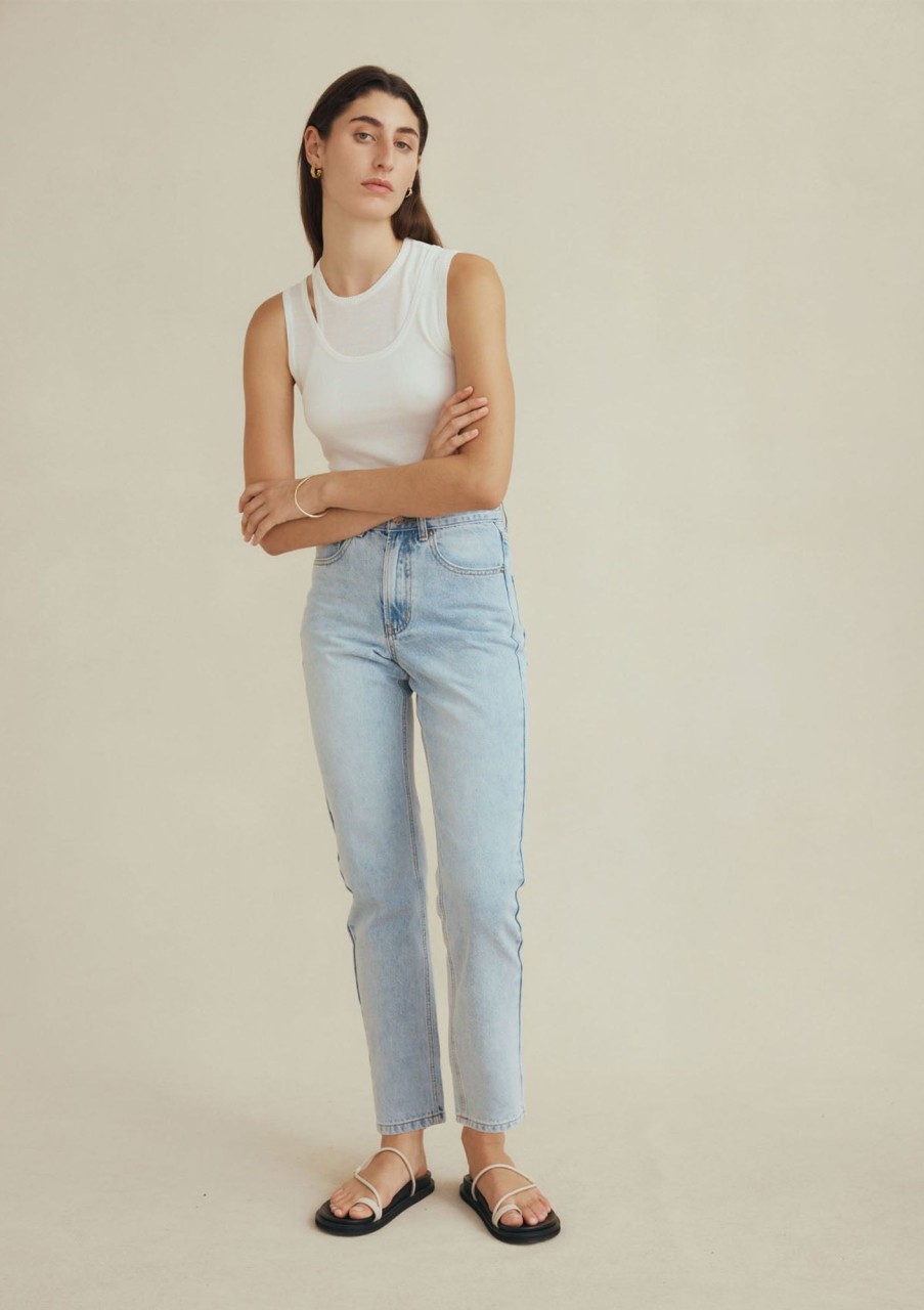 Clothing Marle | Marle Straight Leg Jean Blue