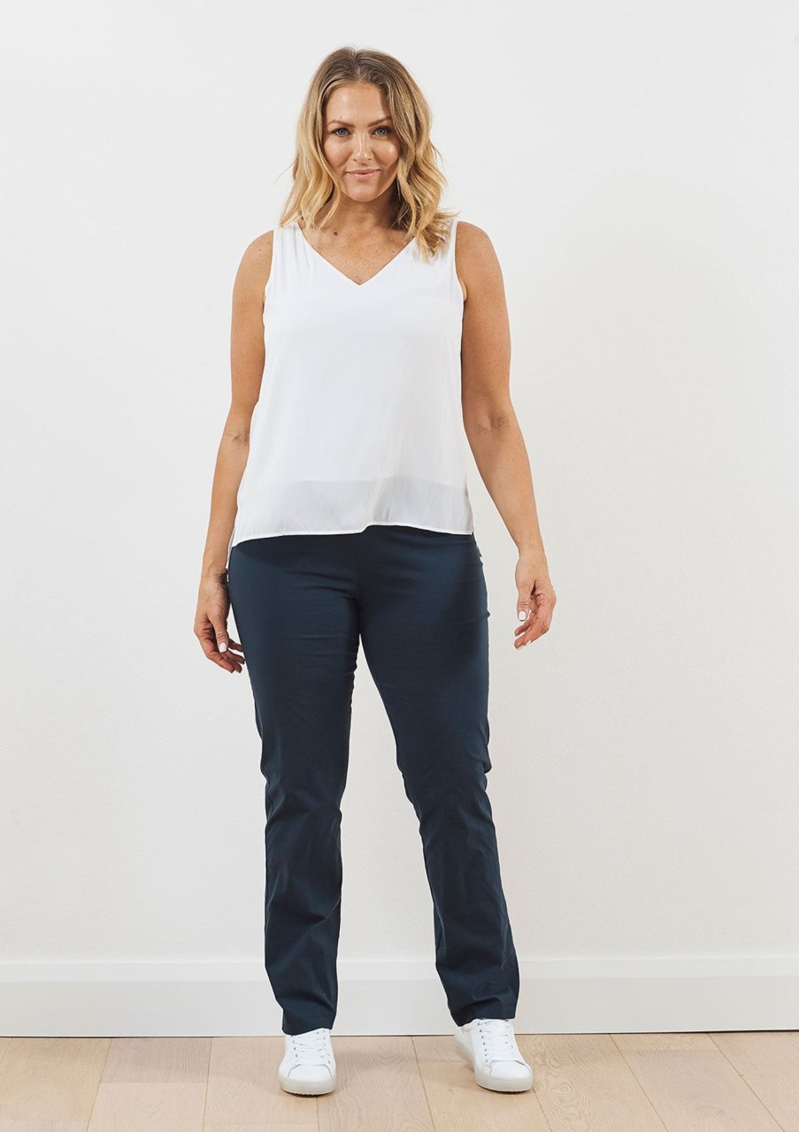 Clothing Mela Purdie | Mela Purdie Curve Microprene Straight Pant