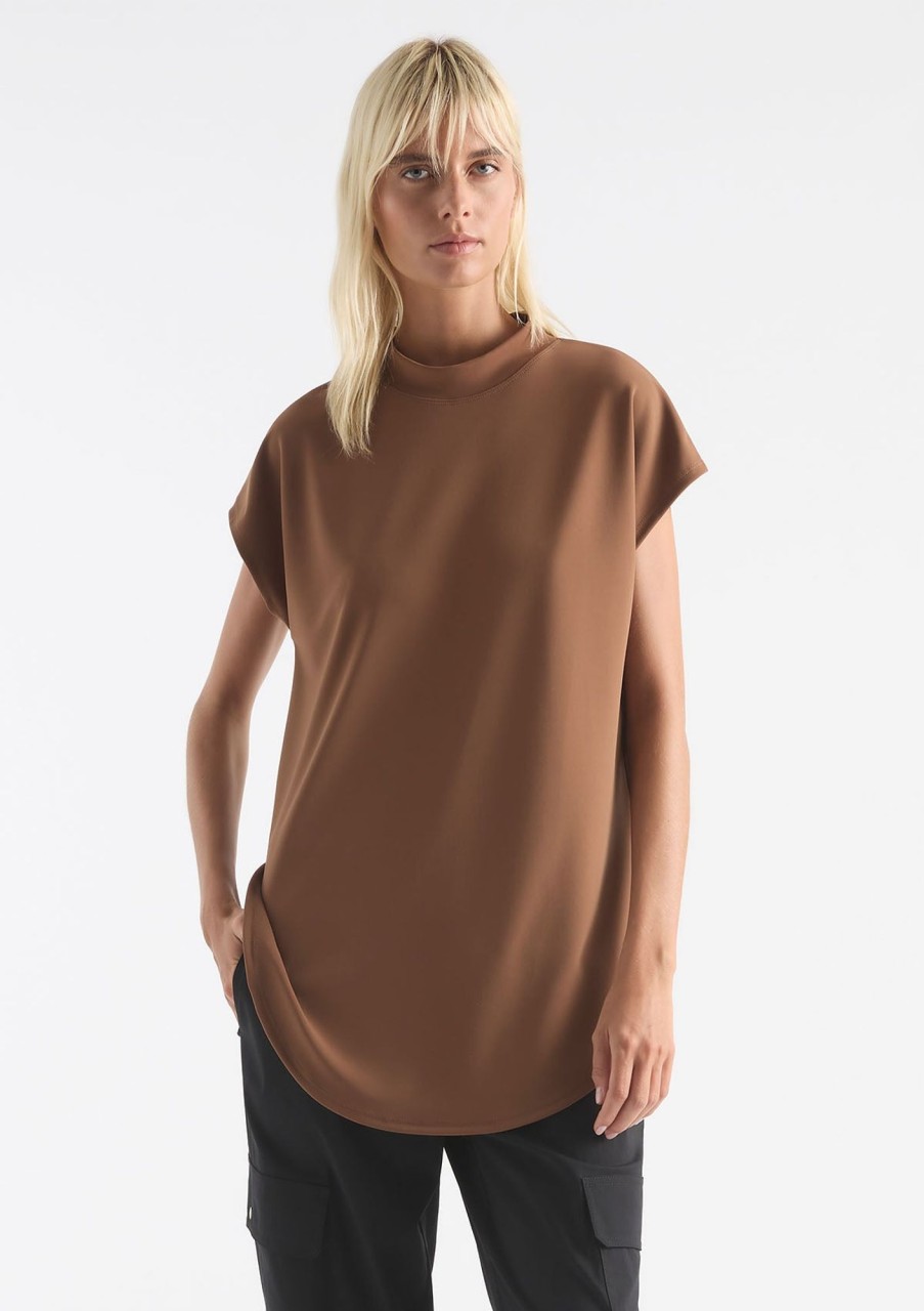 Clothing Mela Purdie | Mela Purdie Powder Knit Mock Neck Shell