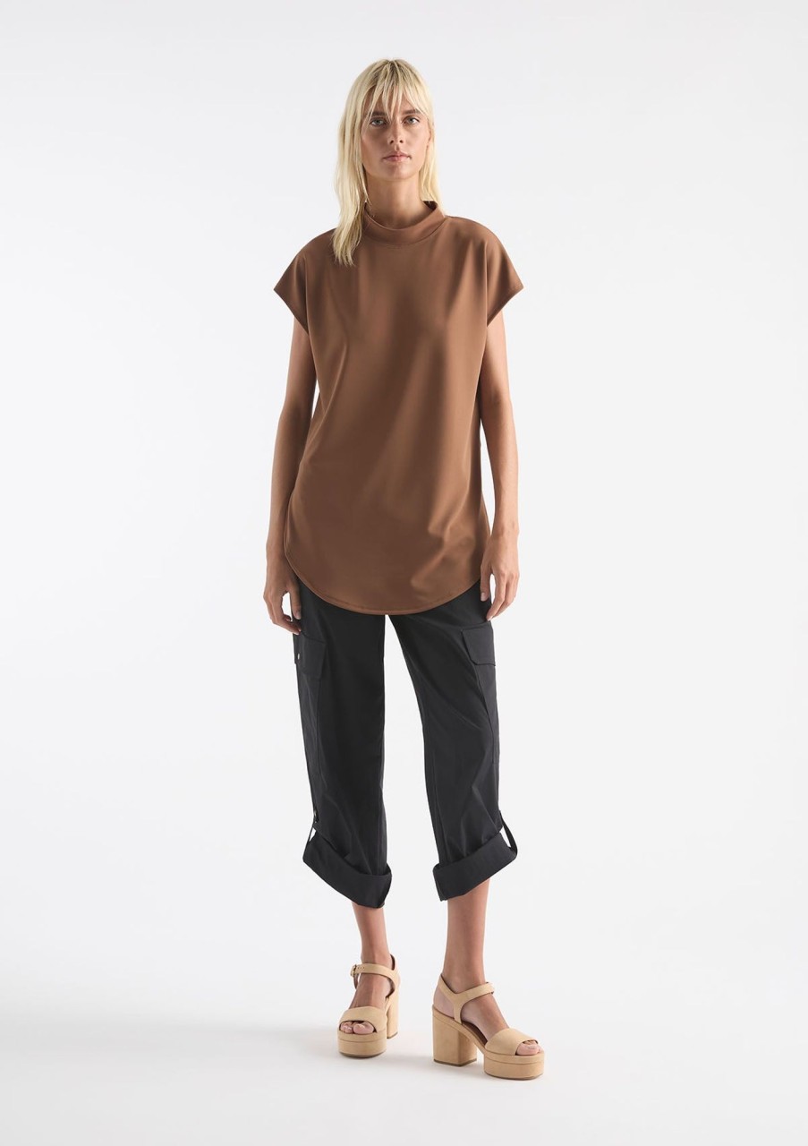 Clothing Mela Purdie | Mela Purdie Powder Knit Mock Neck Shell