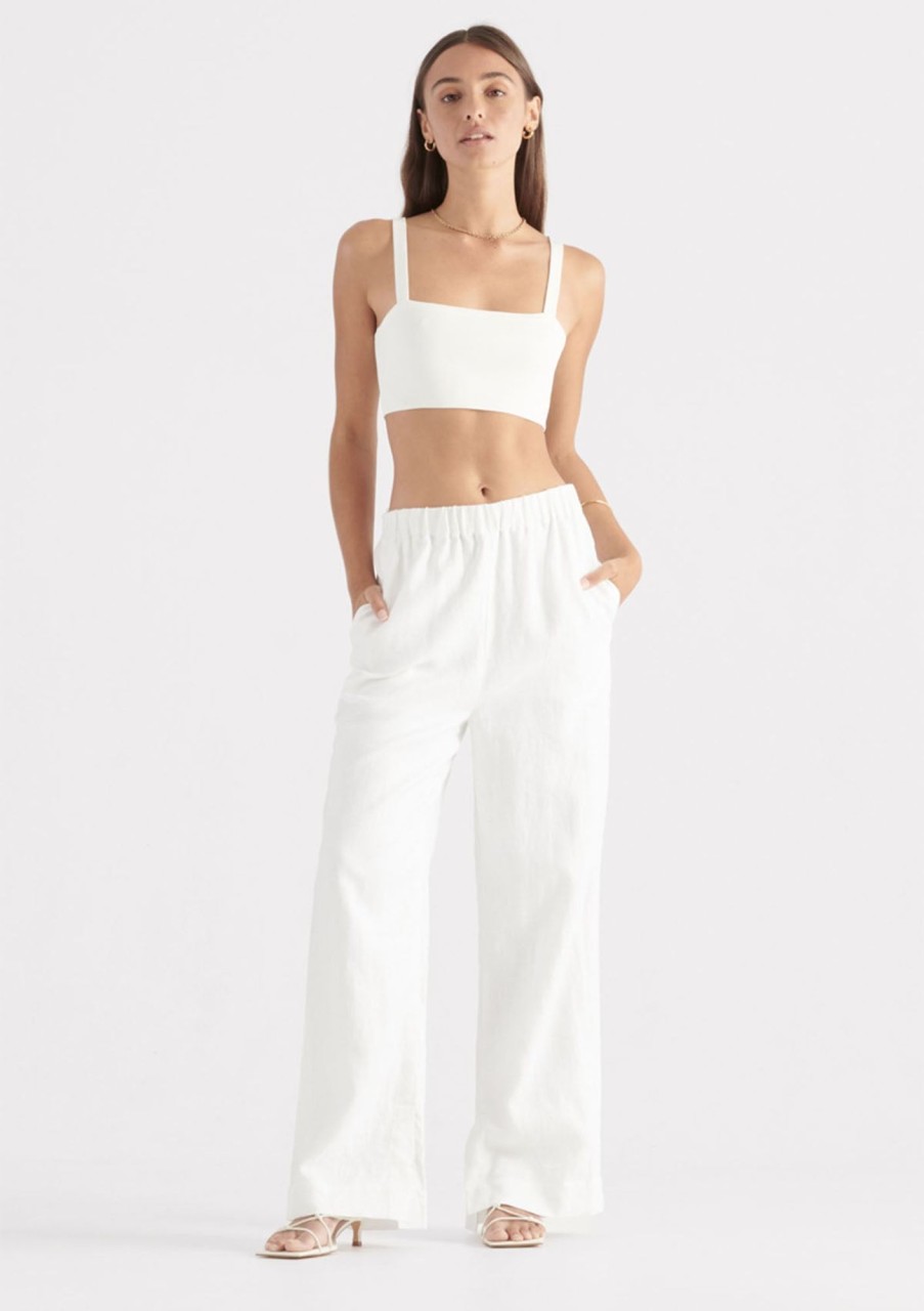 Clothing Elka Collective | Elka Collective Argyle Pant White