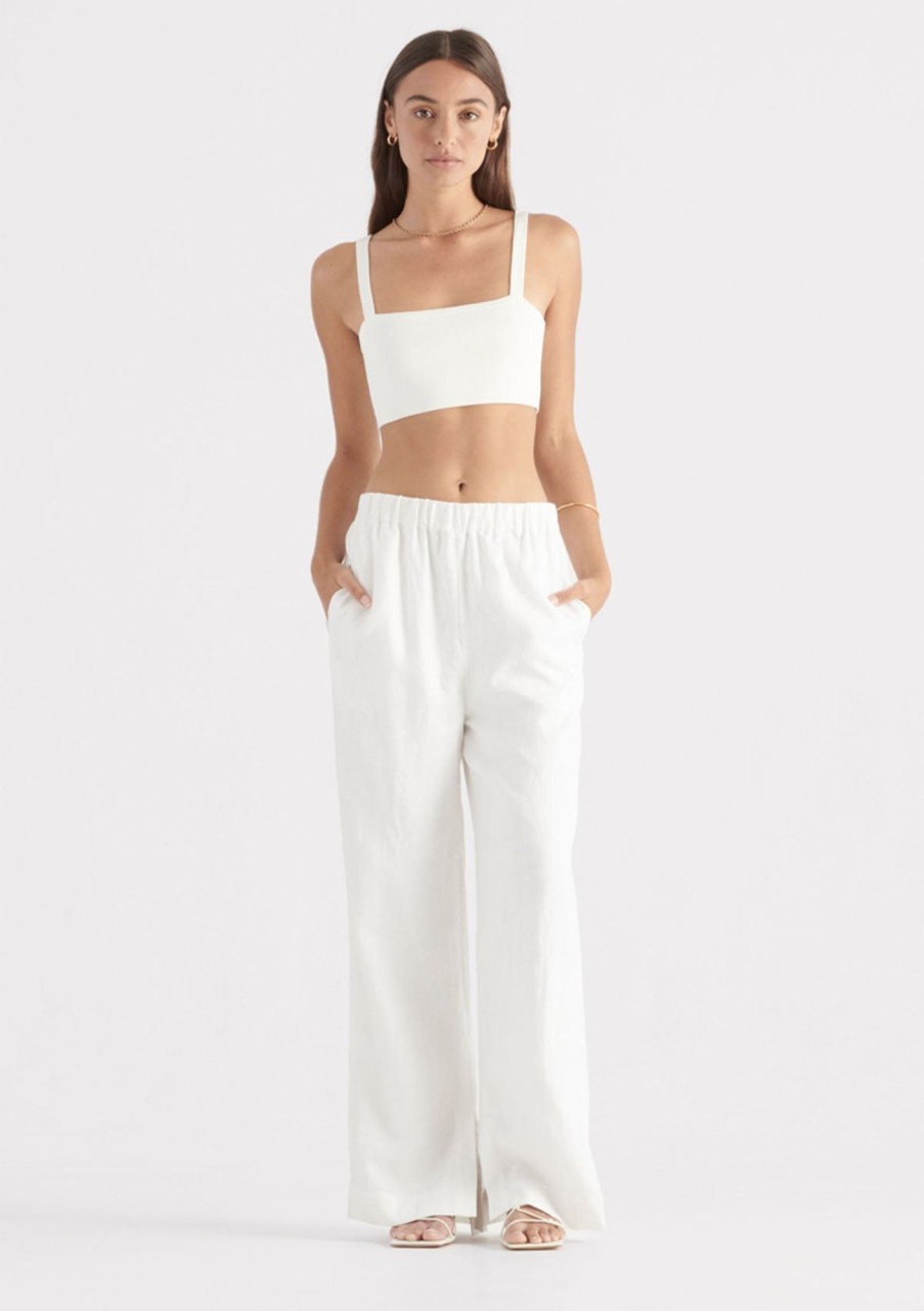 Clothing Elka Collective | Elka Collective Argyle Pant White