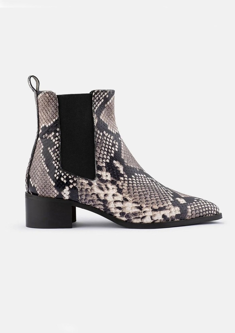 Accessories Department of Finery | Dof Studios Carina Boot Snake Embossed Leather