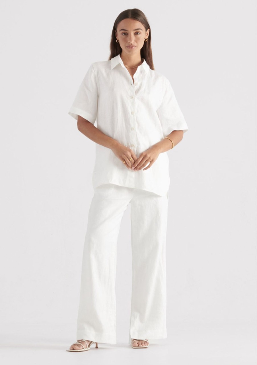 Clothing Elka Collective | Elka Collective Egan Shirt White