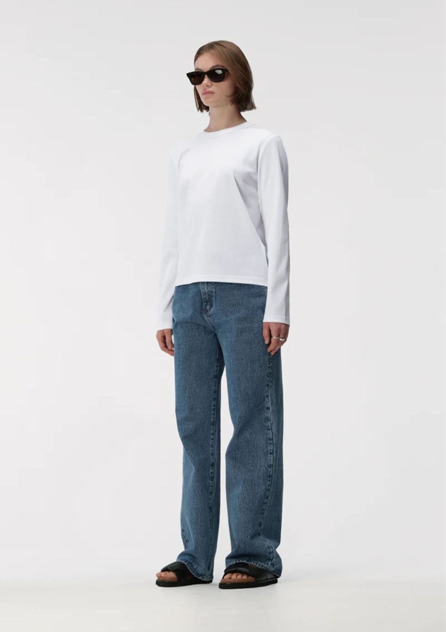 Clothing Elka Collective | Elka Collective Zoe Long Sleeve Tee White