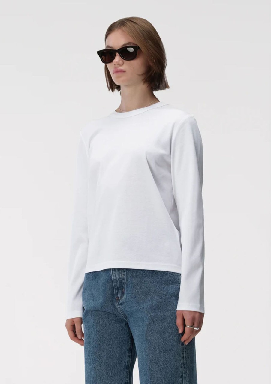 Clothing Elka Collective | Elka Collective Zoe Long Sleeve Tee White