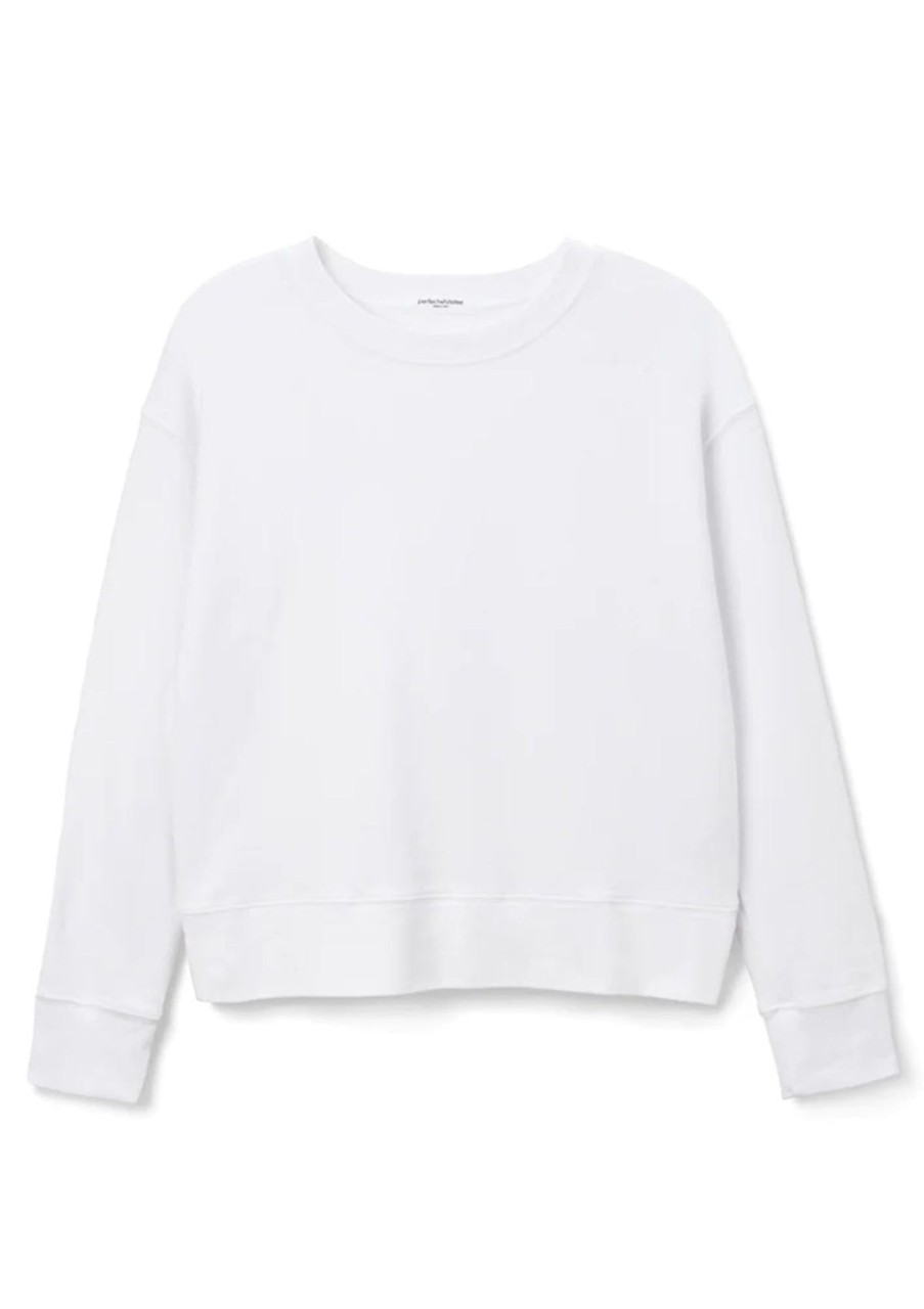 Clothing Perfect White Tee | Perfect Serena Pique Drop Shoulder Pullover