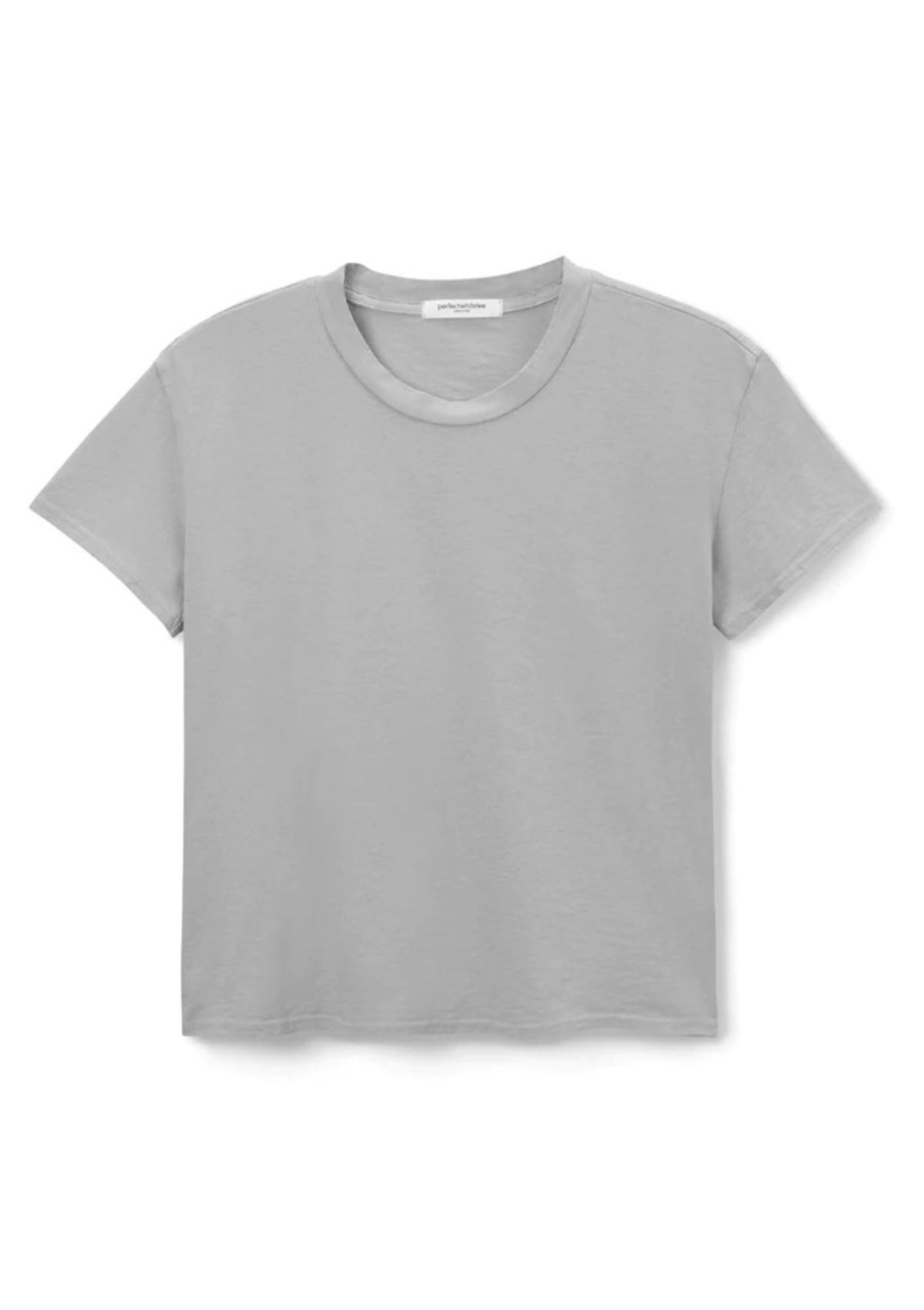 Clothing Perfect White Tee | Perfect White Tee Harley Boxy Crew Aluminum