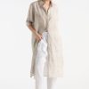 Clothing Mela Purdie | Mela Purdie Shell Linen Dolman Wedge Tortoise