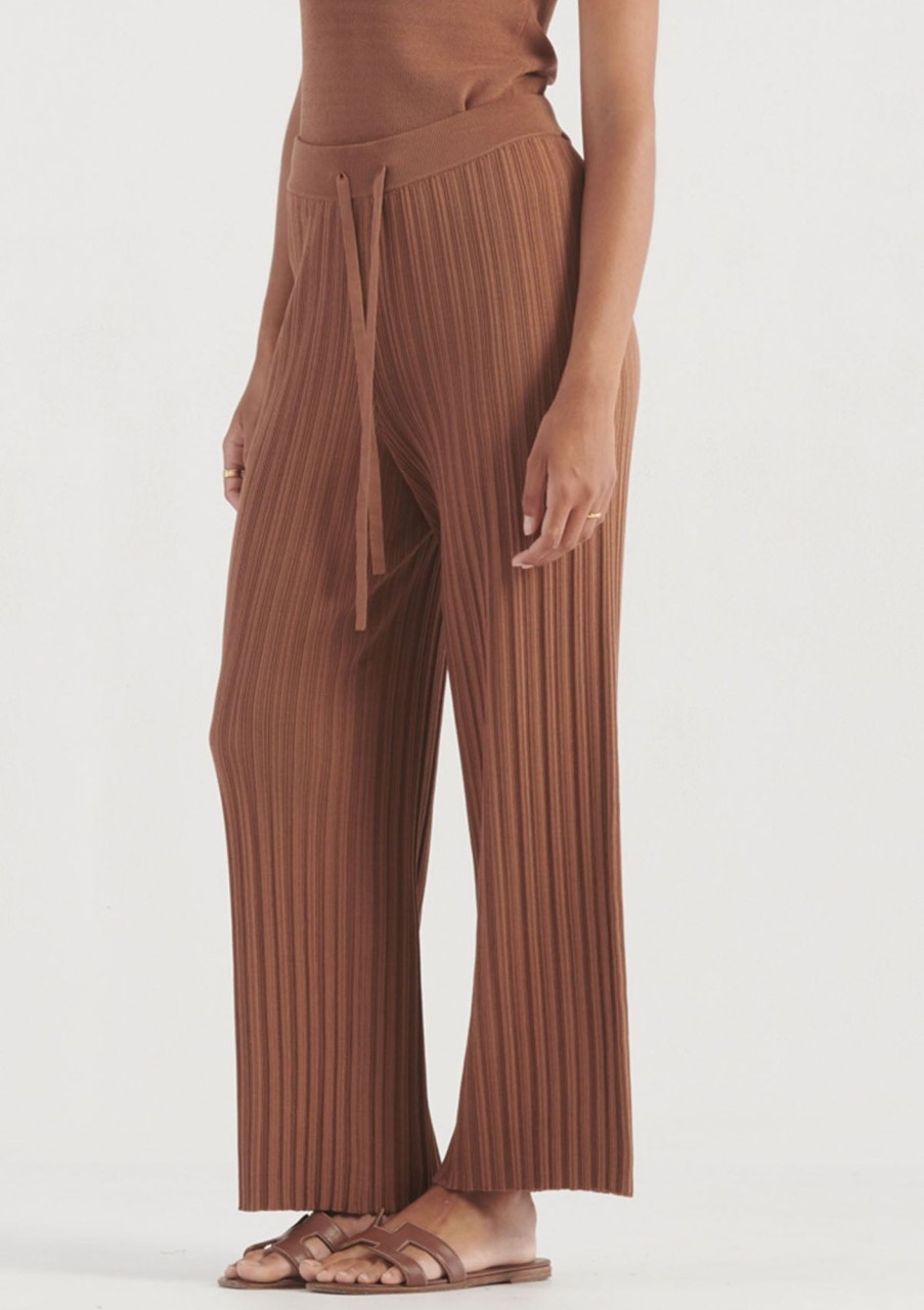 Clothing Elka Collective | Elka Collective Vittoria Knit Pant Caramel