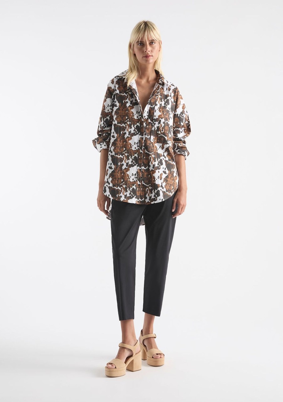 Clothing Mela Purdie | Mela Purdie Popilene Relaxed Pocket Shirt Ranch