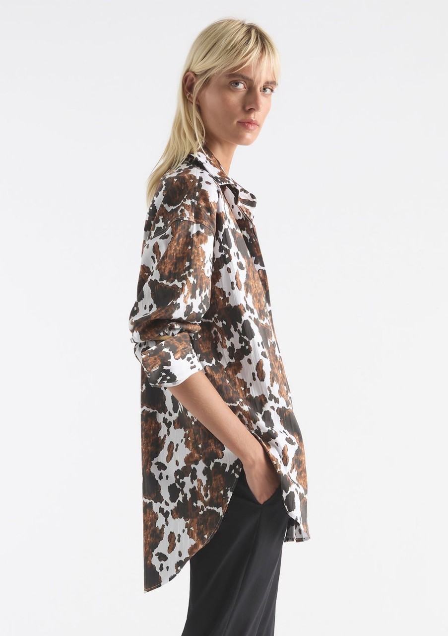 Clothing Mela Purdie | Mela Purdie Popilene Relaxed Pocket Shirt Ranch