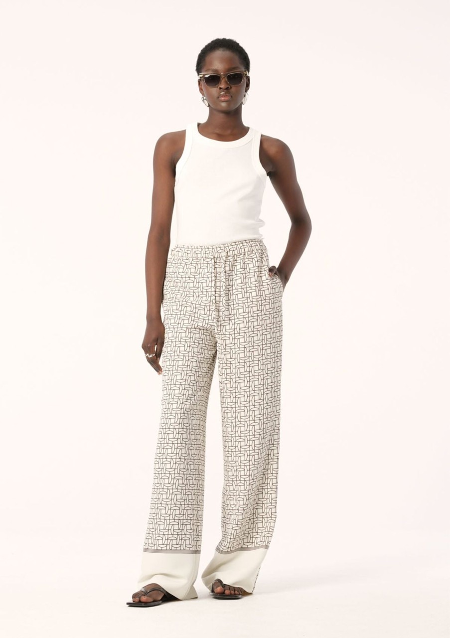 Clothing Elka Collective | Elka Collective Rumi Pant Monogram Print