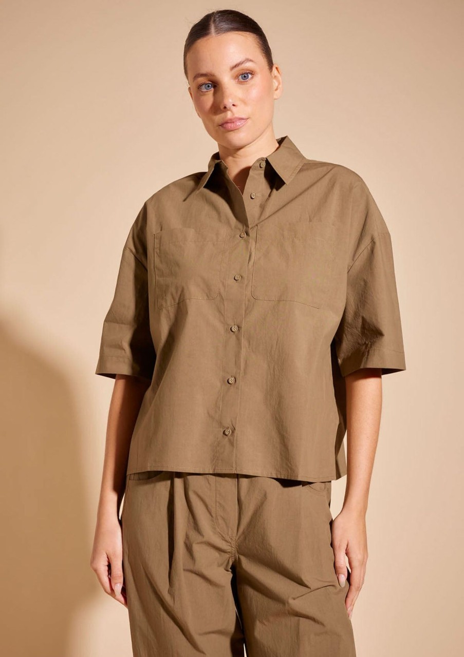 Clothing Alessandra | Alessandra Poppy Shirt Olive