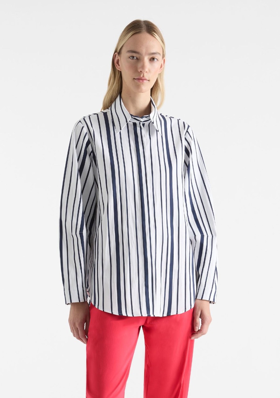 Clothing Mela Purdie | Mela Purdie Popilene Dart Shirt Rio Stripe