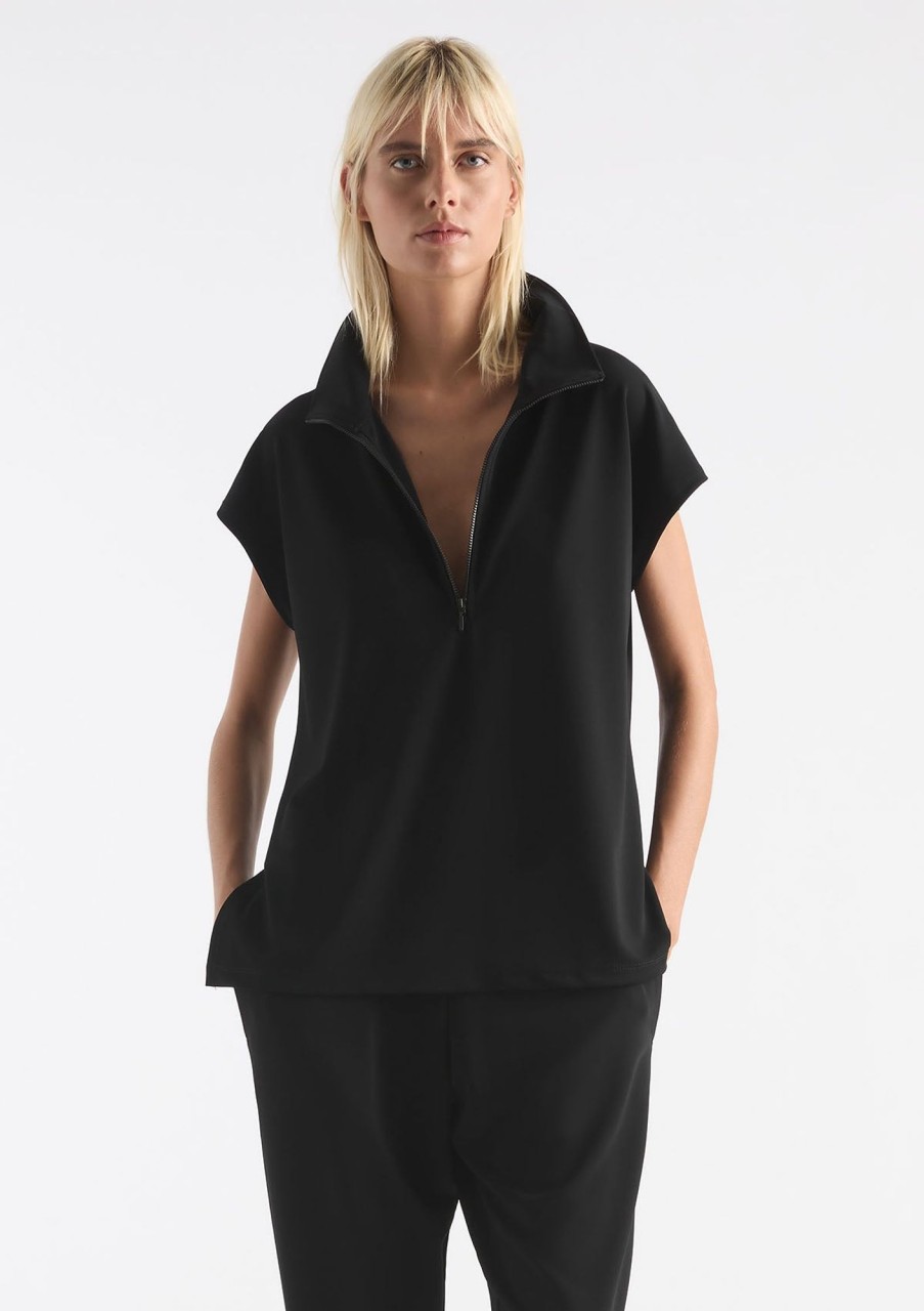 Clothing Mela Purdie | Mela Purdie Powder Knit Zip Front Shell