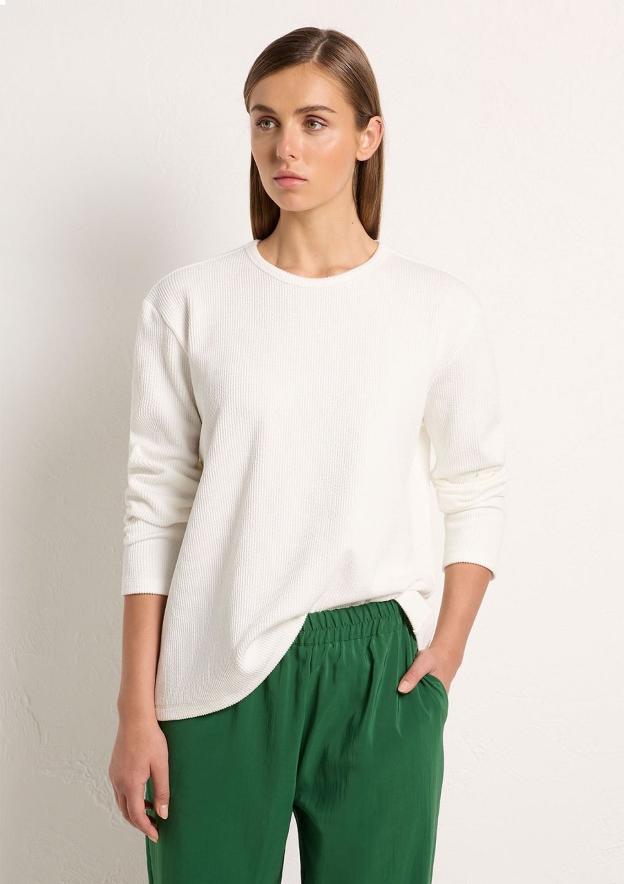 Clothing Mela Purdie | Mela Purdie Furrow Knit Flat Top