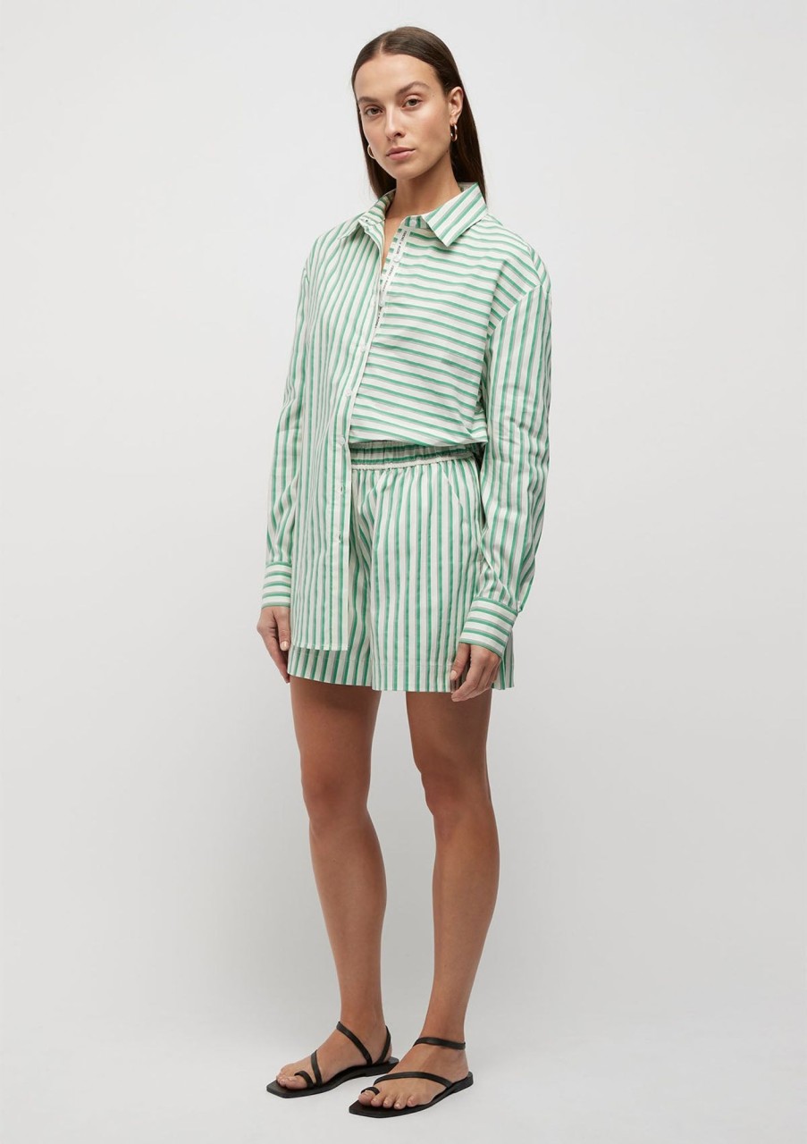 Clothing FRIEND of AUDREY | Friend Of Audrey Riviera Striped Short Green