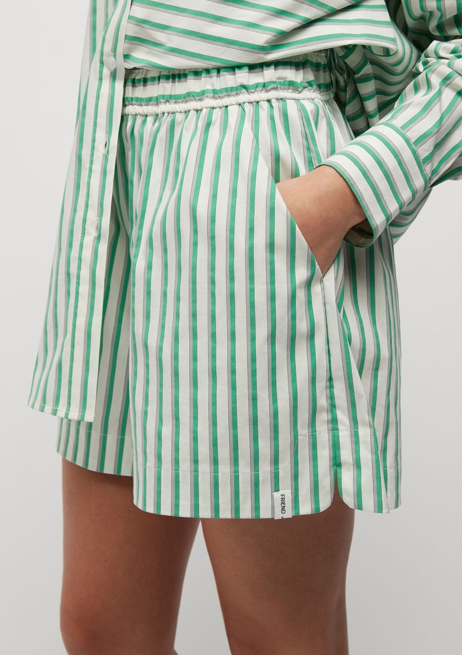 Clothing FRIEND of AUDREY | Friend Of Audrey Riviera Striped Short Green