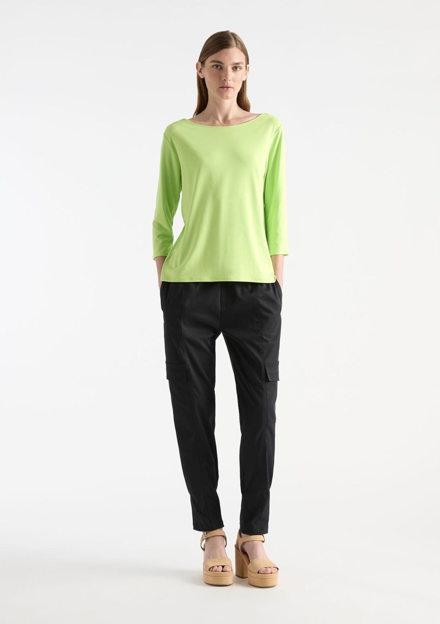 Clothing Mela Purdie | Mela Purdie Matte Jersey Relaxed Boatneck