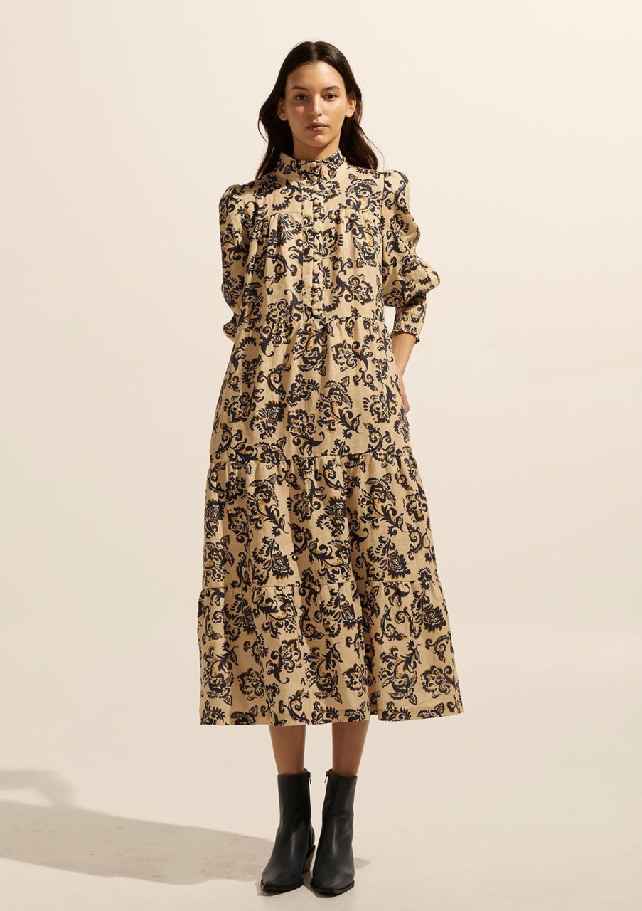 Clothing Zoe Kratzmann | Zoe Kratzmann Recruit Dress Ochre Floral