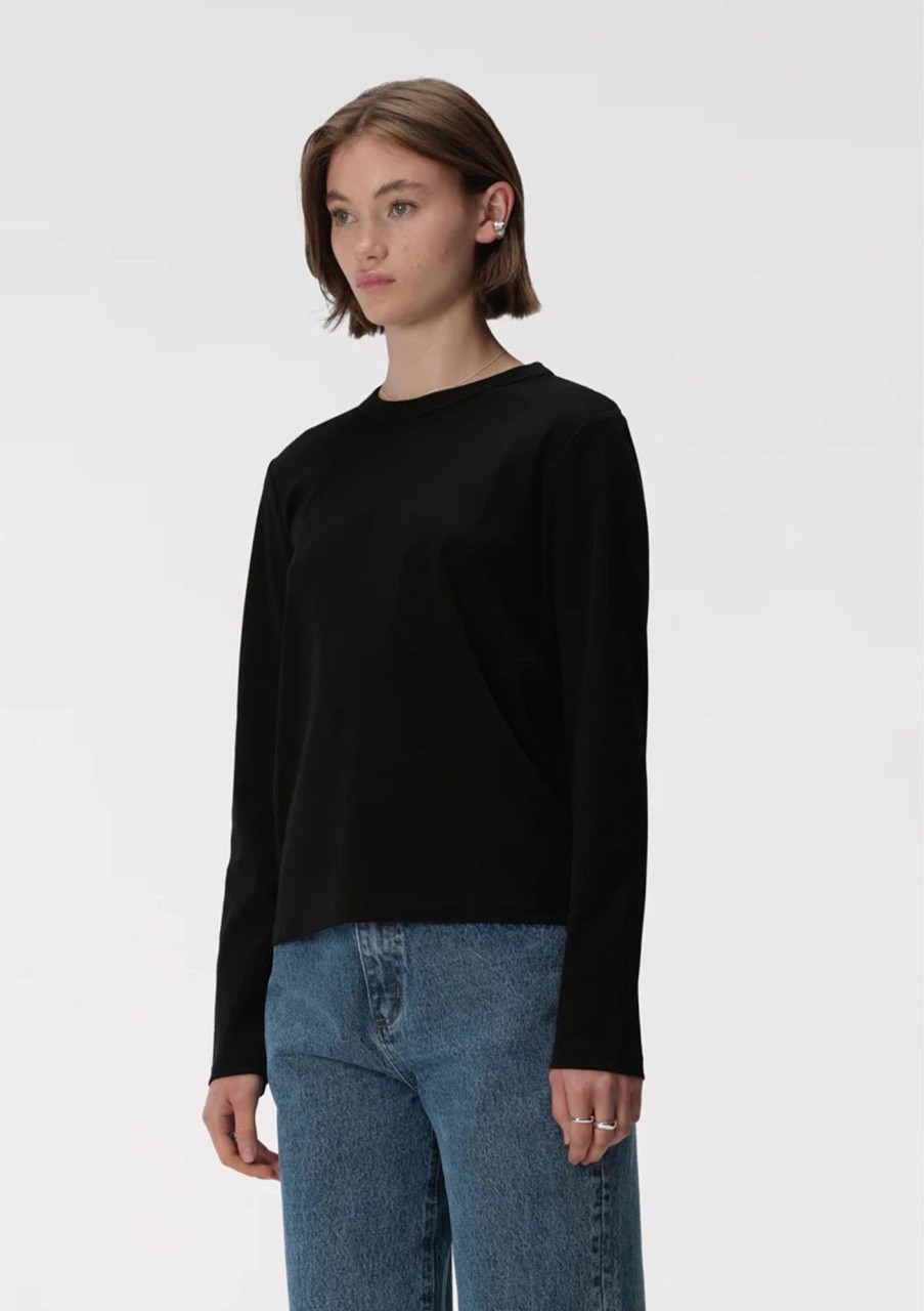 Clothing Elka Collective | Elka Collective Zoe Long Sleeve Tee Black