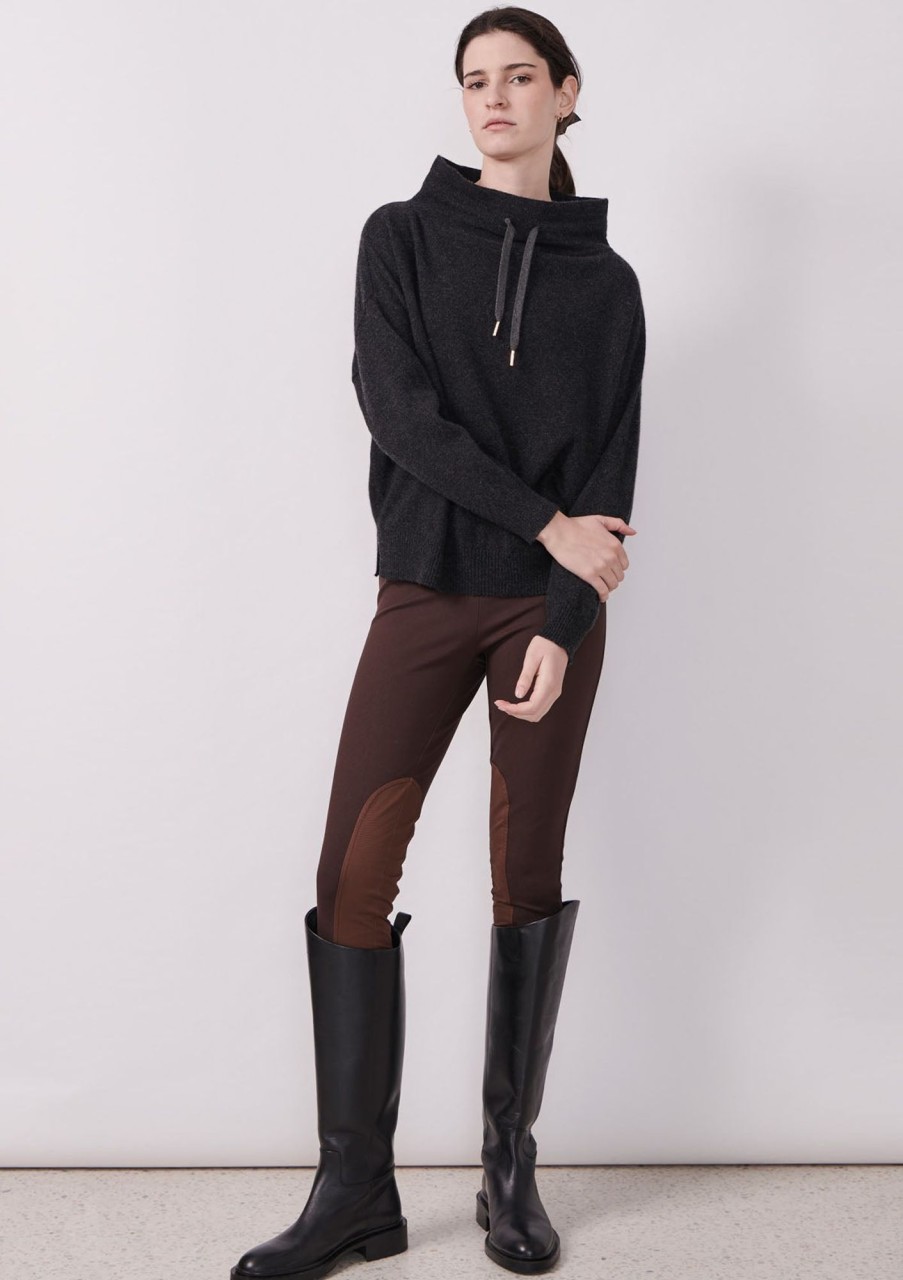 Clothing POL Clothing | Pol Clothing Ponti Riding Legging Chocolate